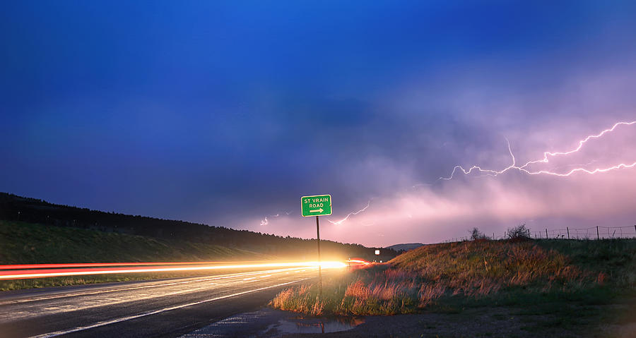 Cruising Highway 36 Into the Storm Photograph by James BO Insogna