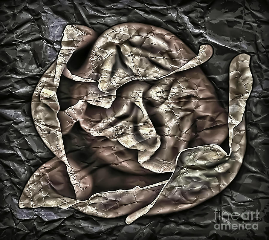 Crumpled Paper Rose Photograph by Walt Foegelle