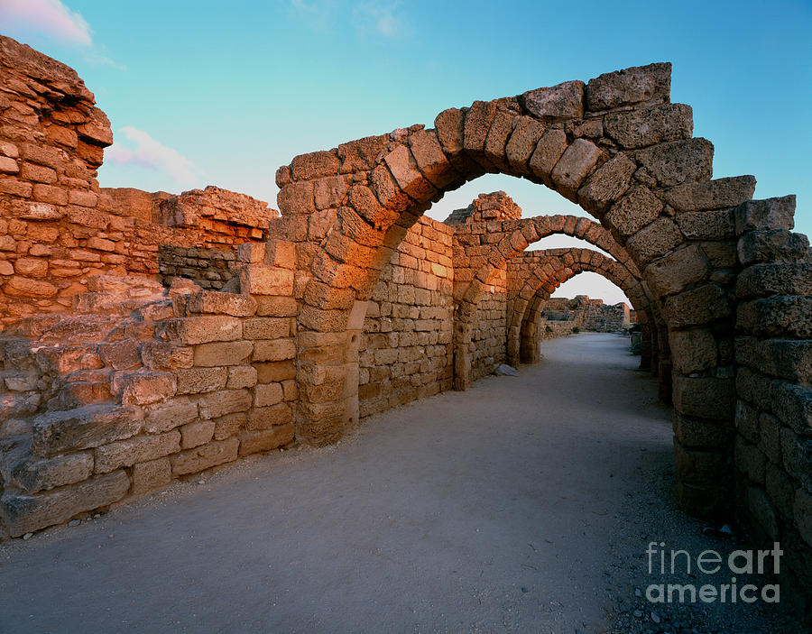 Architecture Photograph - Crusader Architecture, Caesarea, Israel by Rafael Macia