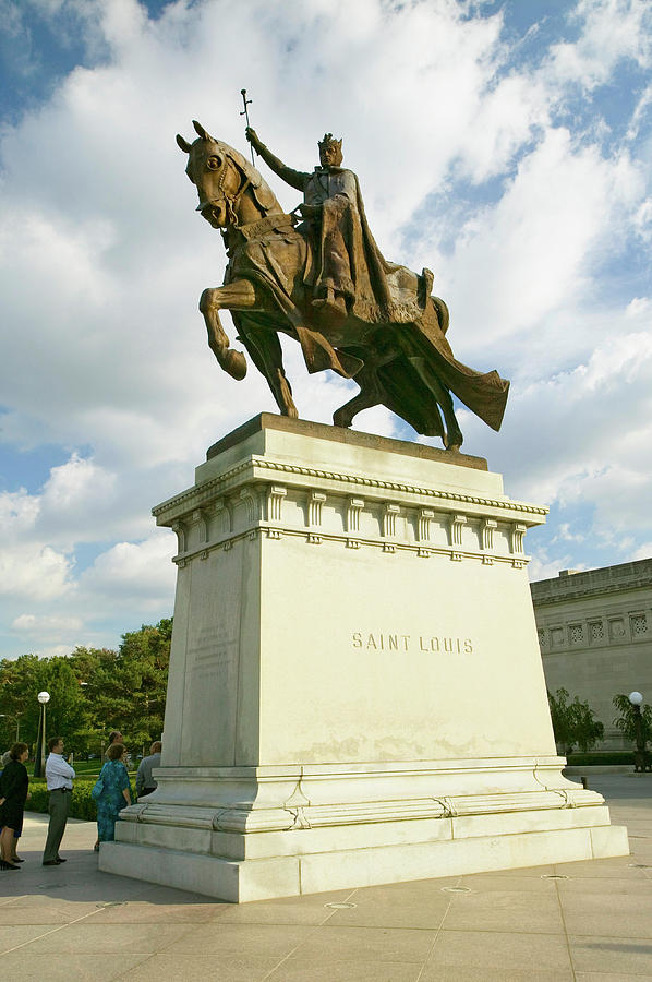 Crusader King Louis Ix Statue In Front Photograph by Panoramic Images