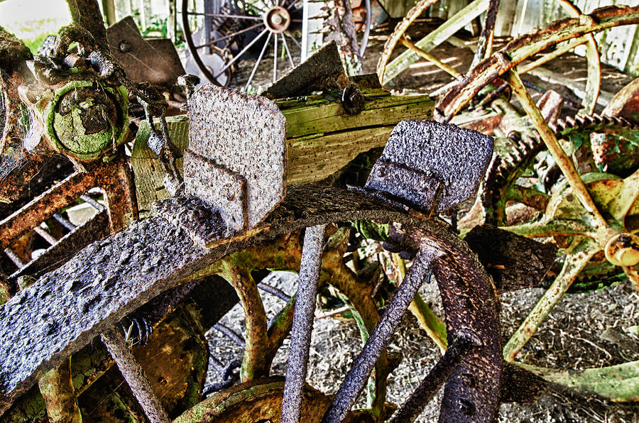 Pierce Point Ranch Photograph - Crusty Rusty Tractor Wheels by Robert Rus Pierce Point Ranch Photograph - Crusty Rusty Tractor Wheels by Robert Rus