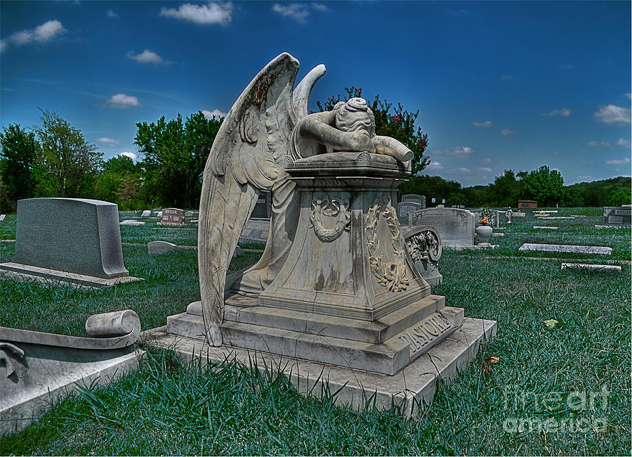 Hdr Photograph - Crying Angel 2 by Hilton Barlow