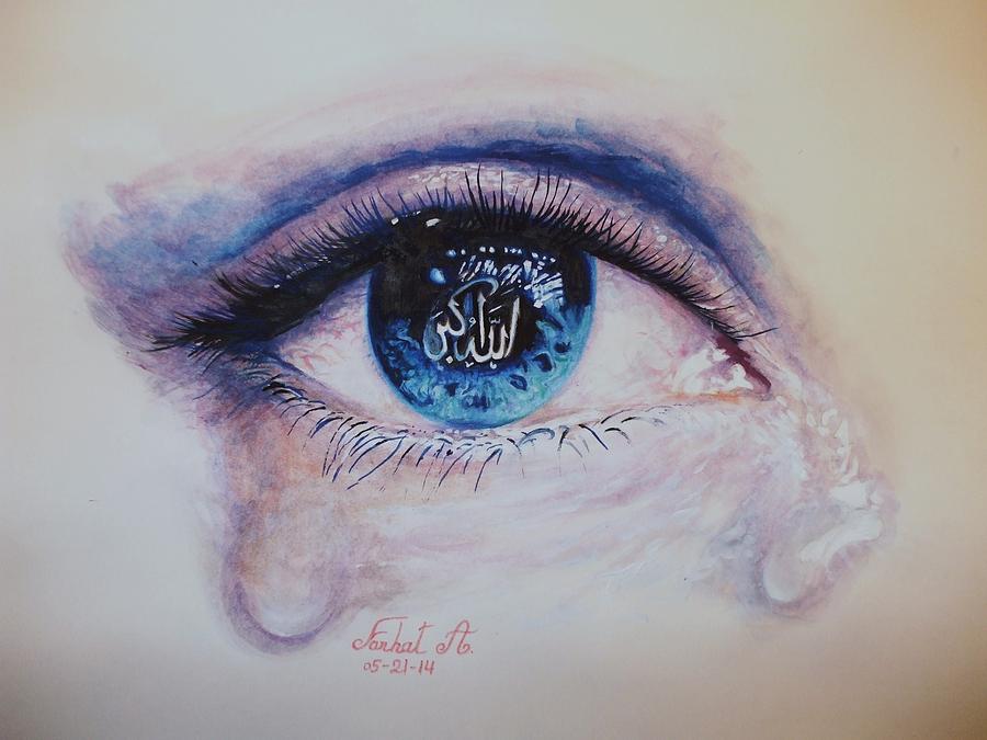Crying Eye Painting by Farhat Ashufta | Fine Art America