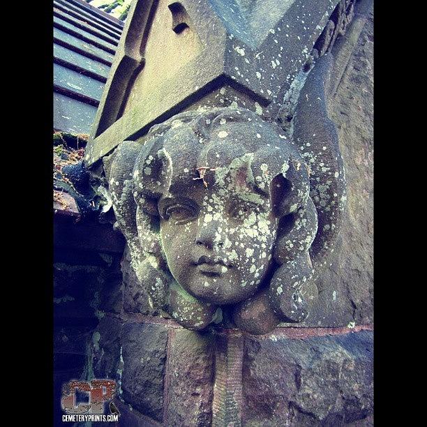 Spiritual Photograph - Crypt Faces / #cemeteryprints by Sid Graves