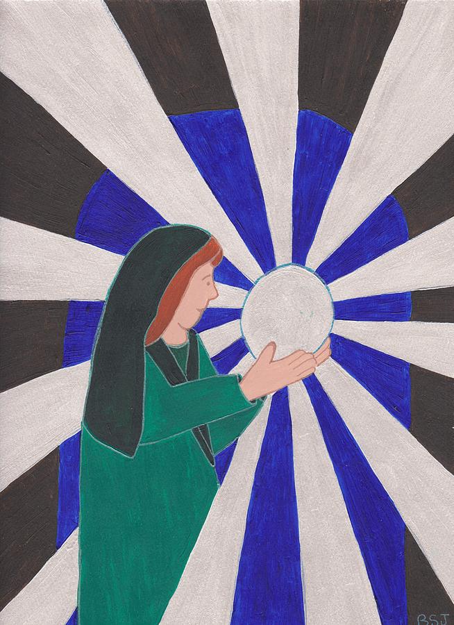 Crystal Ball Reader Painting by Barbara St Jean