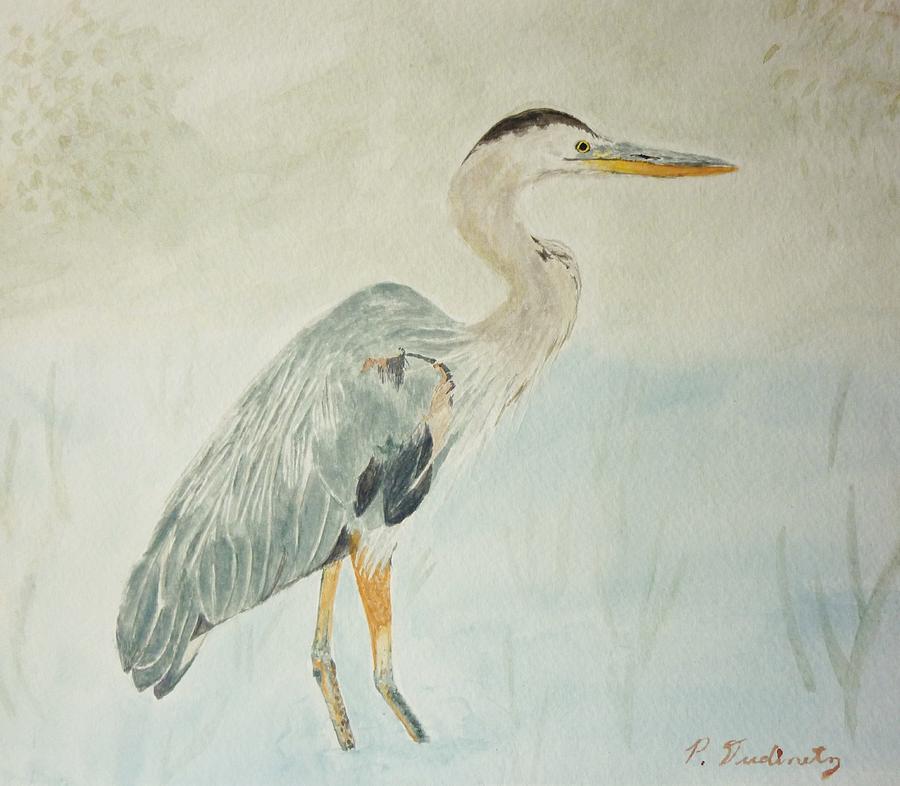 Wildlife Painting - Crystal Beach Visitor by Patty Dopkin