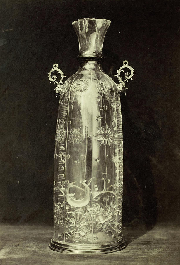 Louvre Drawing - Crystal Bottle, Engraved, From The Louvre by Artokoloro
