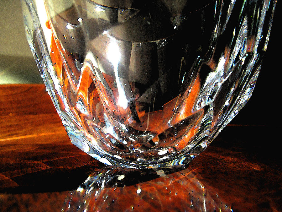 Crystal bowl with watercolor filter Photograph by Mary Bedy
