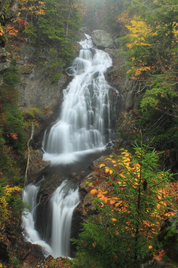 Crystal Cascade Waterfall Mount Washington Photograph by John Burk