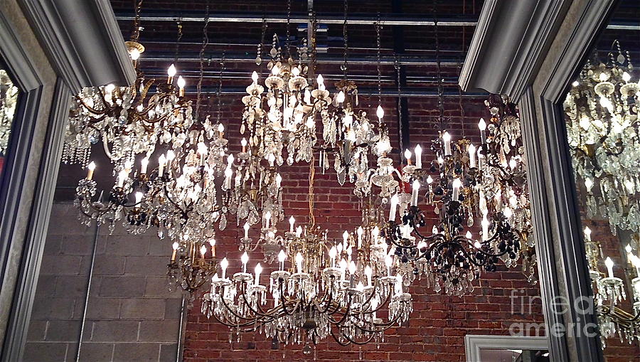 Crystal Chandeliers Photograph