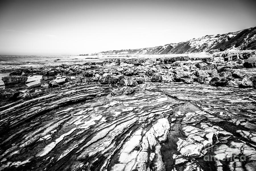 Newport Beach Photograph - Crystal Cove Tide Pools in Black and White by Paul Velgos