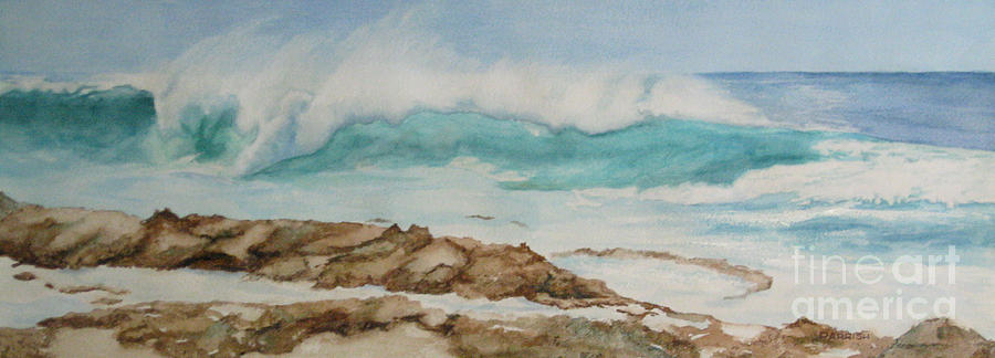 Seascape Painting - Crystal Crash by Parrish Hirasaki Seascape Painting - Crystal Crash by Parrish Hirasaki