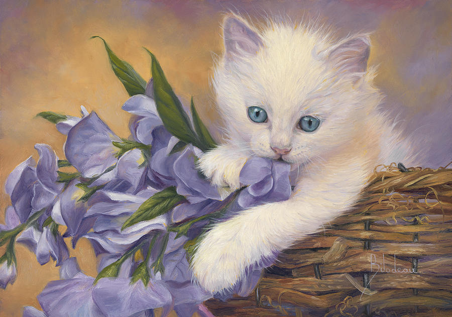 Cat Painting - Crystal Eyes by Lucie Bilodeau