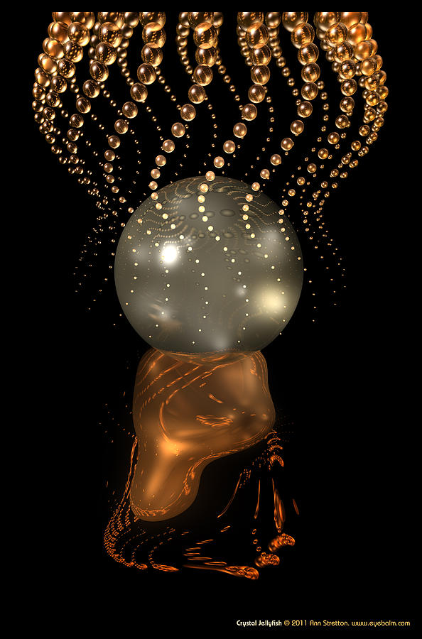 Crystal Jellyfish  Digital Art by Ann Stretton