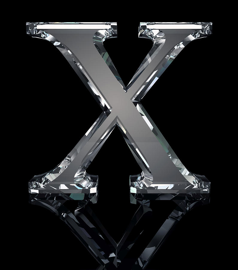 Crystal Letter X Photograph by Michael-Merck