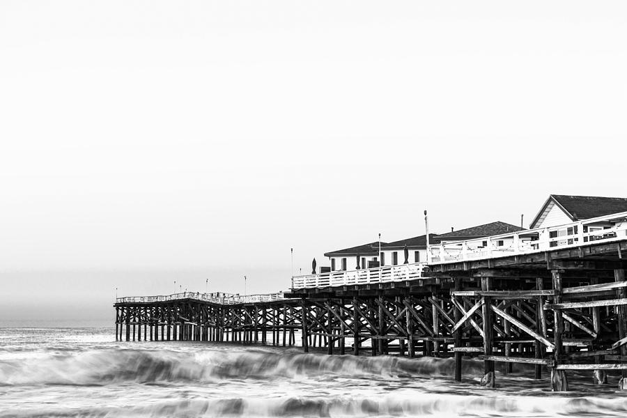 Crystal Pier Dawn In Black And White Photograph by Priya Ghose
