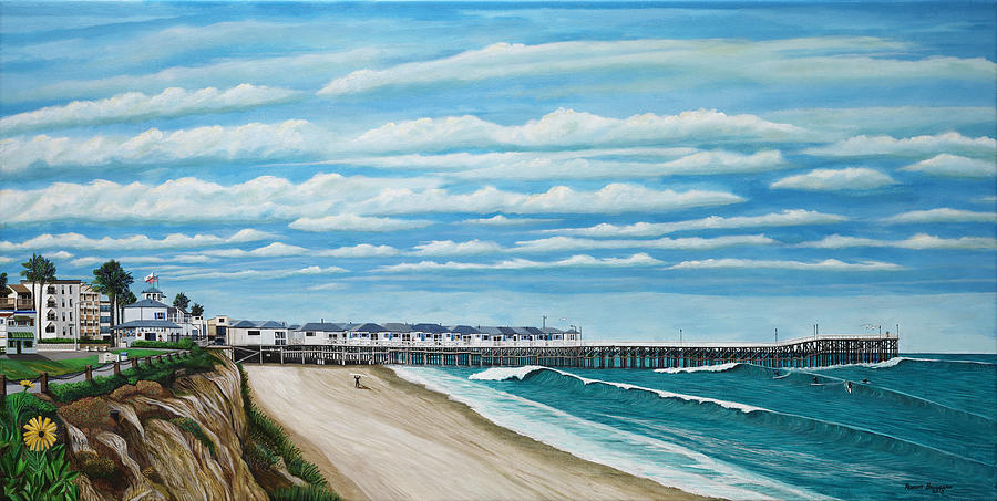 Seascapes Painting - Crystal Pier Pacific Beach San Diego CA by Robert Bradshaw