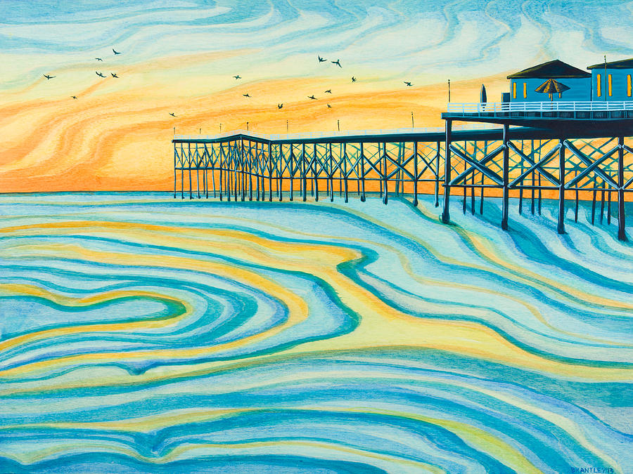 San Diego Painting - Crystal Pier San Diego by Emily Brantley