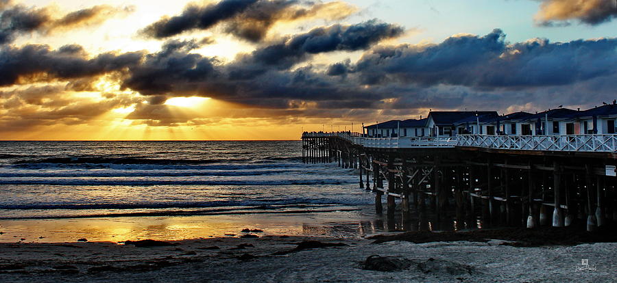 Crystal Pier Sunset PB Photograph by Russ Harris