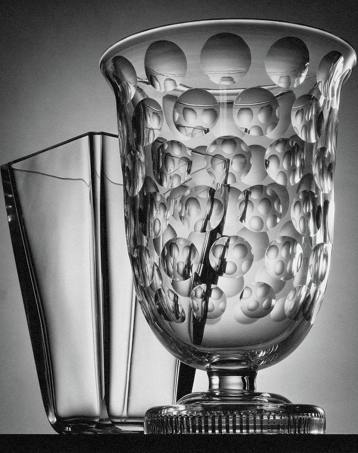 Crystal Vases From Steuben Photograph by Peter Nyholm