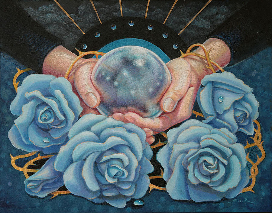 Blue Roses Mixed Media - Crystal Visions by Susan Helen Strok Blue Roses Mixed Media - Crystal Visions by Susan Helen Strok