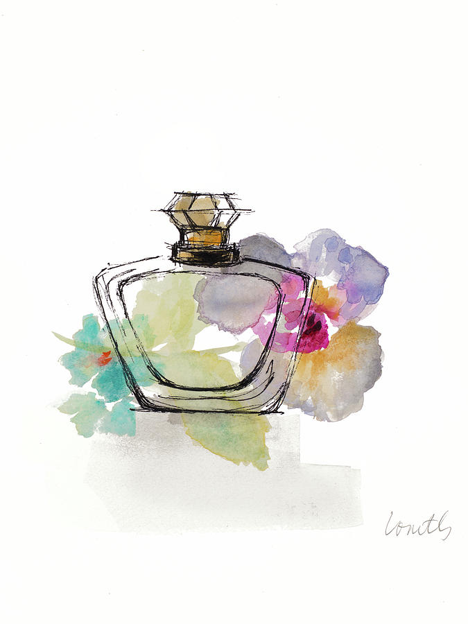 Perfume Painting - Crystal Watercolor Perfume I by Lanie Loreth