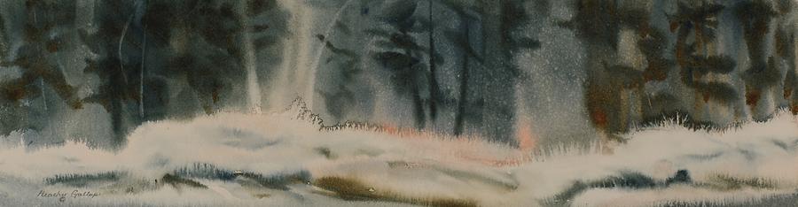 Winter Painting - Crystals In The Cedars by Heather Gallup Winter Painting - Crystals In The Cedars by Heather Gallup