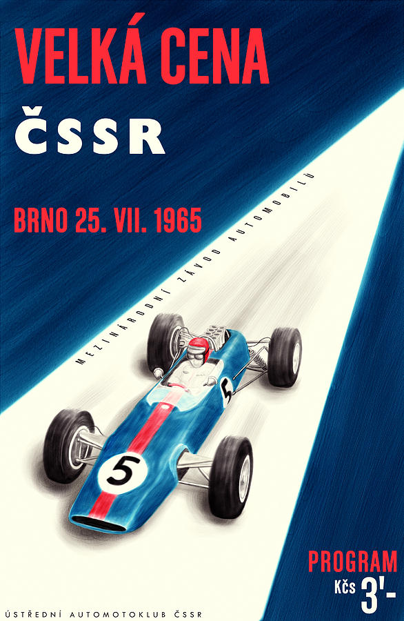Transportation Digital Art - CSSR Grand Prix 1965 by Georgia Clare
