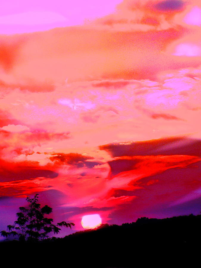 C.Sunset Sky Three Photograph by Priscilla Batzell Expressionist Art Studio Gallery