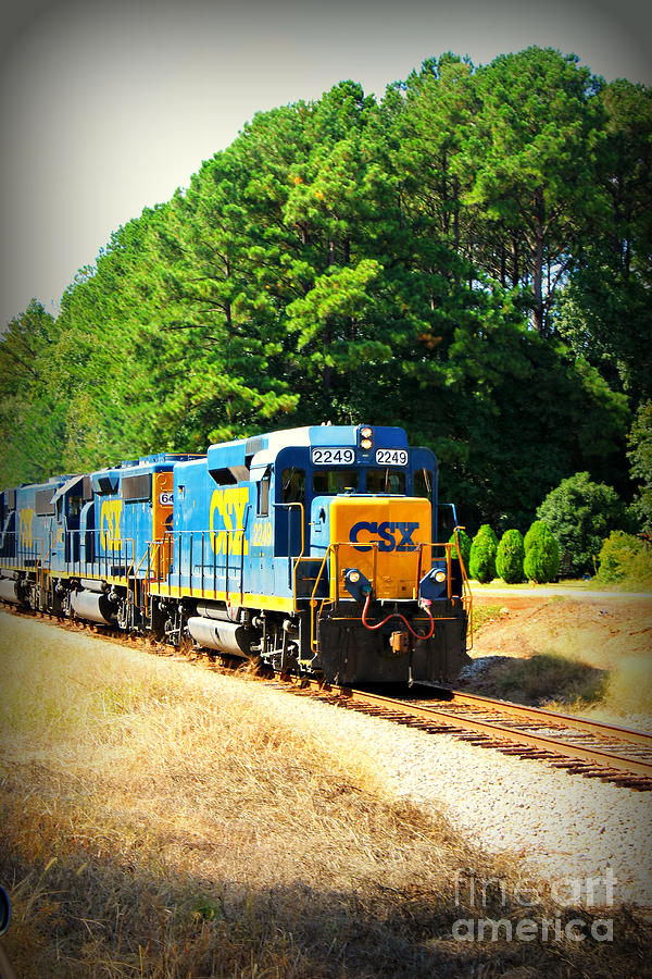  The Iron Age Rolls On CSX Locomotive 2249 Train Art  Photograph by Reid Callaway