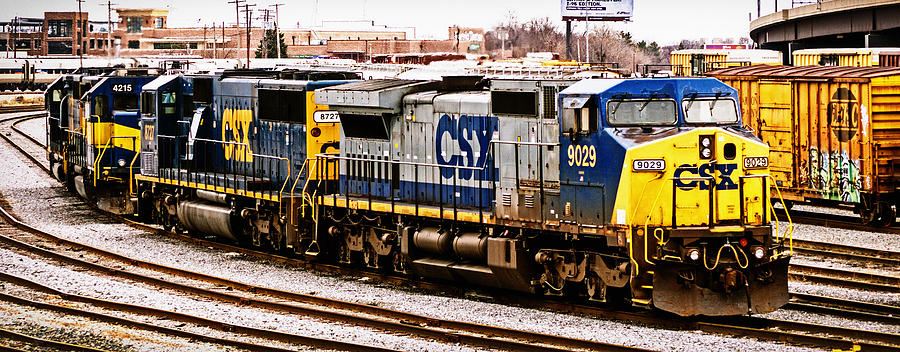 CSX Locomotive Lineup in Baltimore Photograph by Bill Swartwout