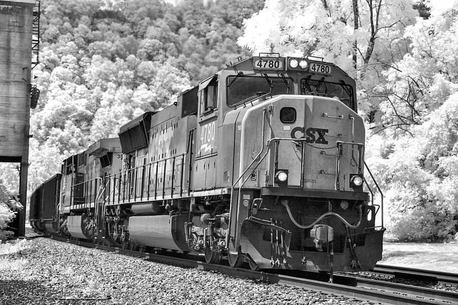 CSX Train in Infrared Photograph by Mary Almond