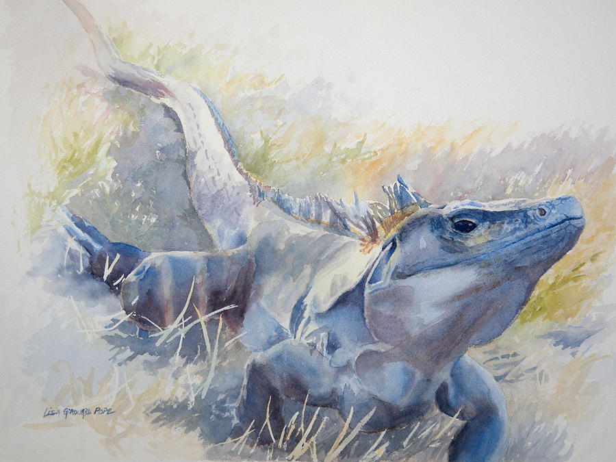 Ctenosaur Painting by Lisa Pope