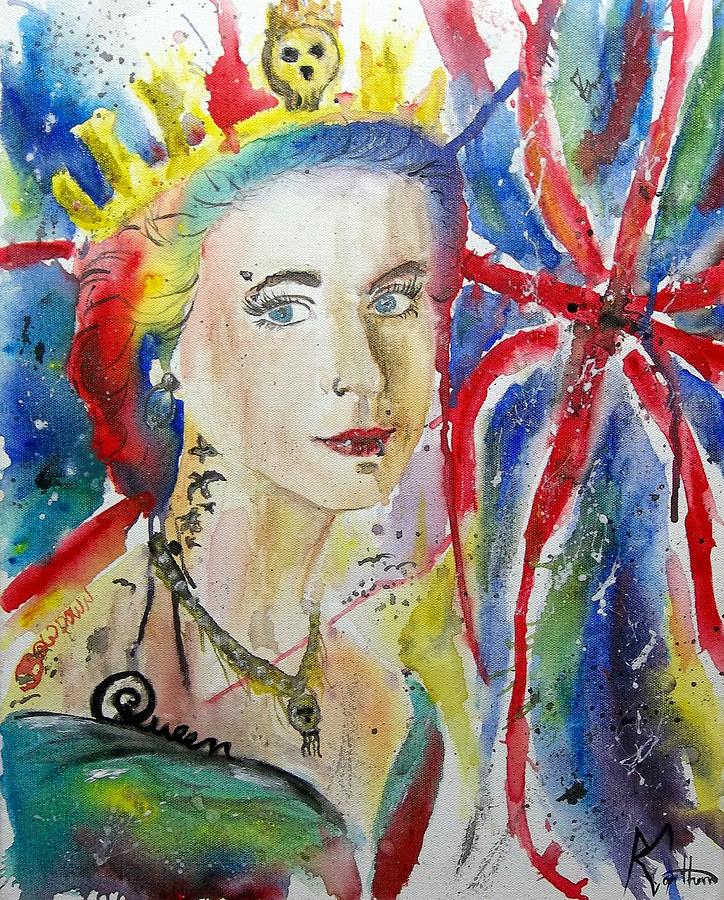 Queen Painting - Ctrl-Alt-Elizabeth by Robert Copithorne