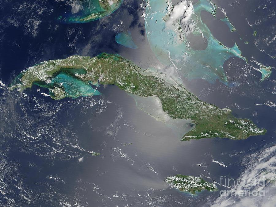 Cuba from Space Photograph by Celestial Images