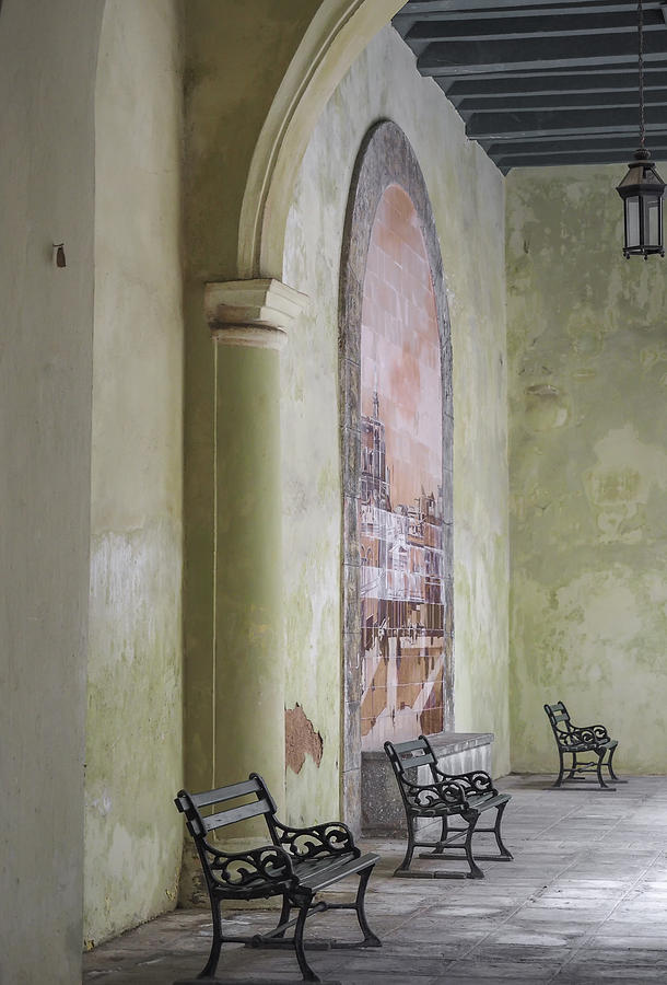 Cuba - Green Hallway Image Art By Jo Ann Tomaselli Photograph by Jo Ann Tomaselli