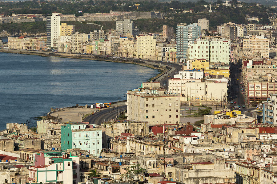 Cuba, Havana Cityscape Of Bay Photograph by Brenda Tharp