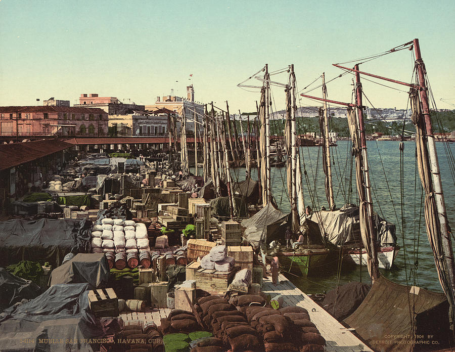 Cuba Havana Docks, 1904 Photograph by Granger