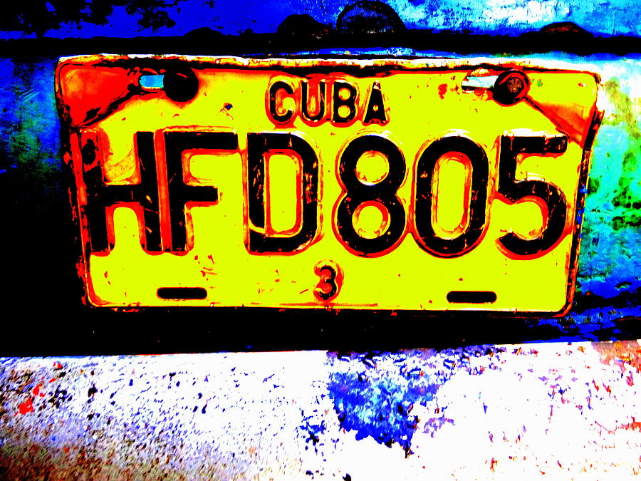 Cuban License Plate  Photograph by Funkpix Photo Hunter
