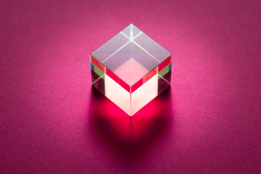 Cube Prism on Pink Background Photograph by MirageC
