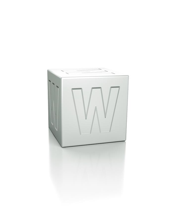 Cube Photograph - Cube With The Letter W Embossed by David Parker/science Photo Library
