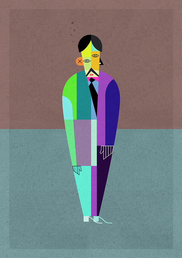 Cubism Multicolored Businessman Photograph by Ikon Ikon Images