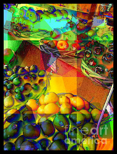Fruit Collage Greeting Card Photograph by Miriam Danar
