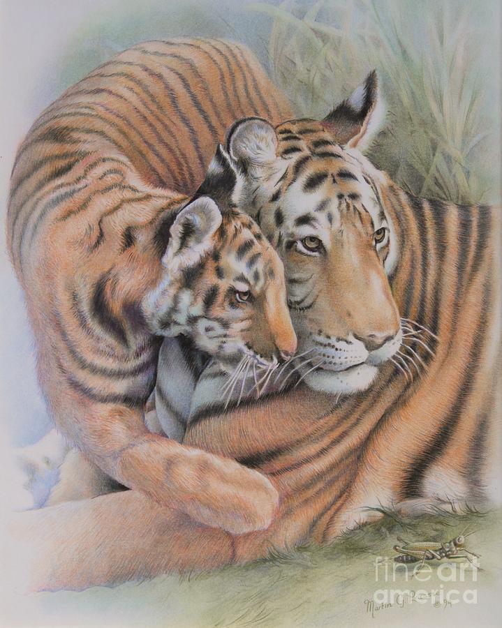 Tiger Painting - Cubs Curiosity by Martin Lacasse