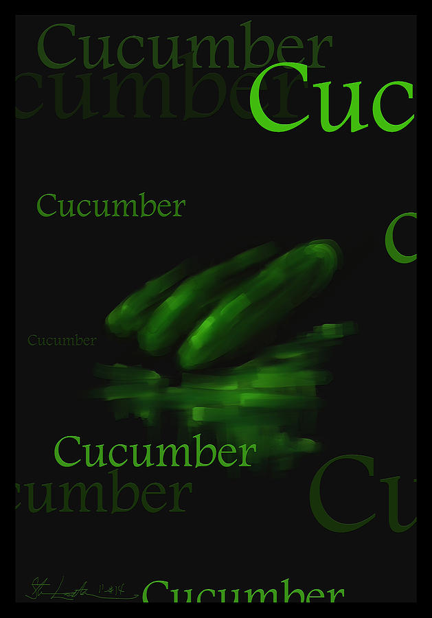Cucumber - Fruit and Veggie Series - #14 Painting by Steven Lebron Langston