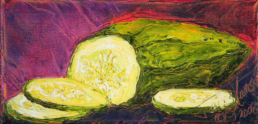 Cucumber Painting by Paris Wyatt Llanso