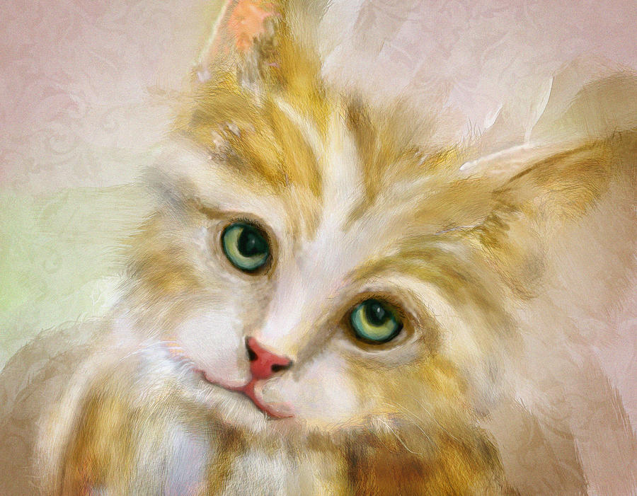 Cuddly Kitten Digital Art by Mary Almond