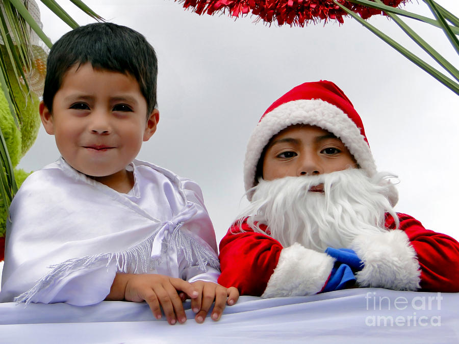 Christmas Photograph - Cuenca Kids 488 by Al Bourassa