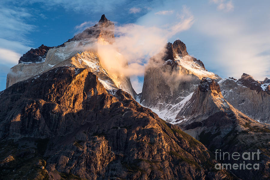 Cuernos del Paine at Sunrise Photograph by Timothy Hacker