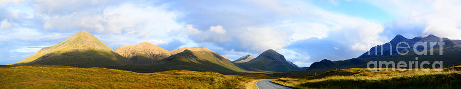 Mountain Photograph - Cuillin Mountains Panorama by Chris Thaxter